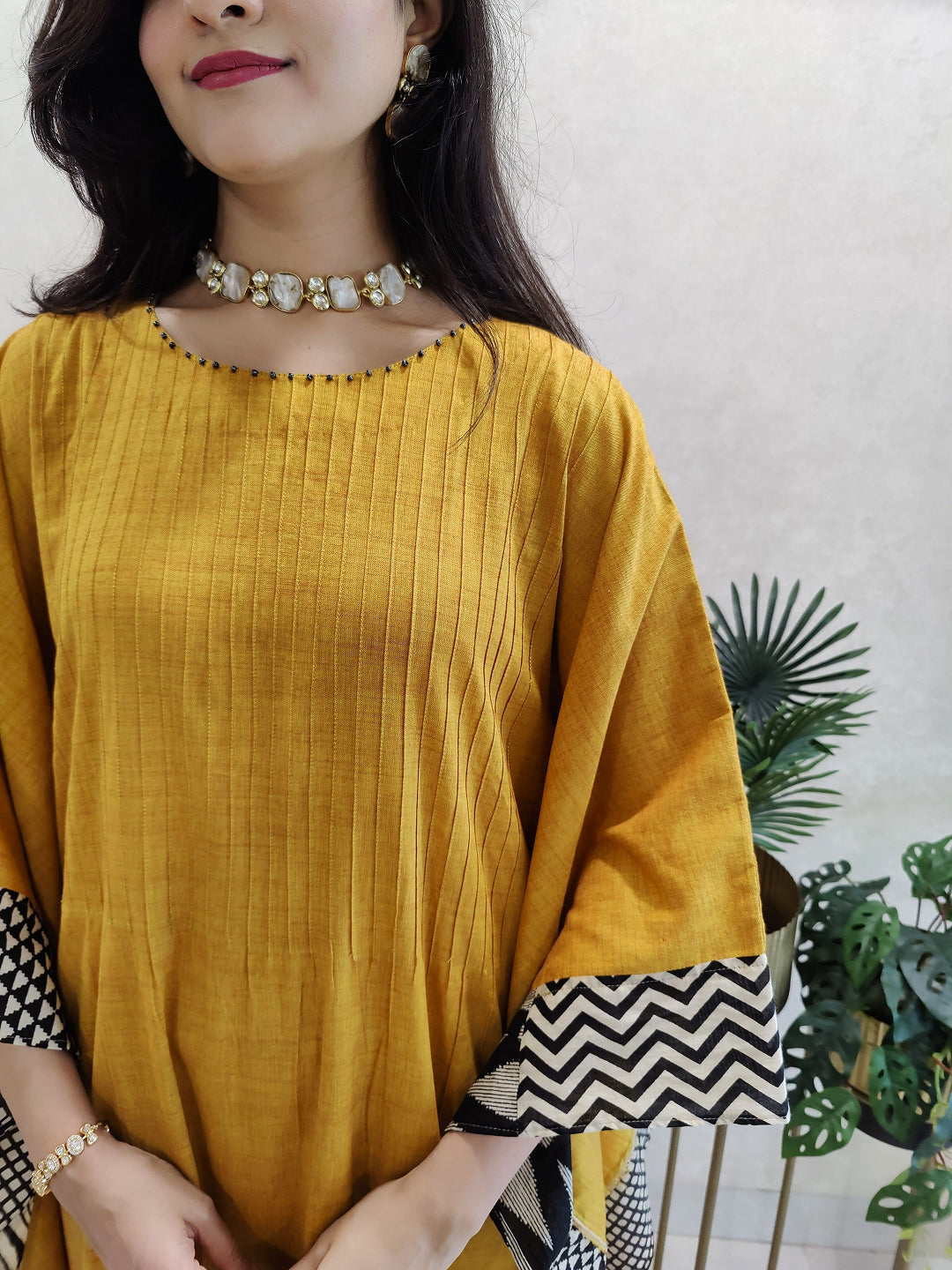 Cotton kaftan dress