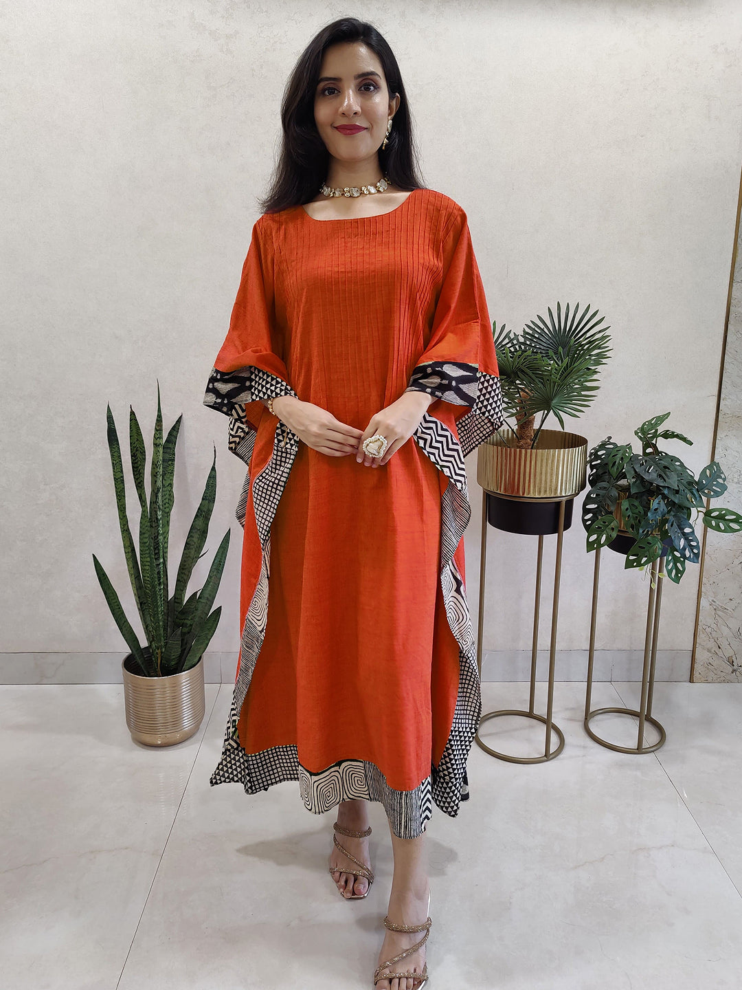 Cotton kaftan dress