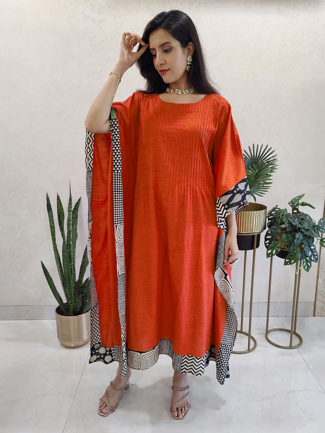 Cotton kaftan dress