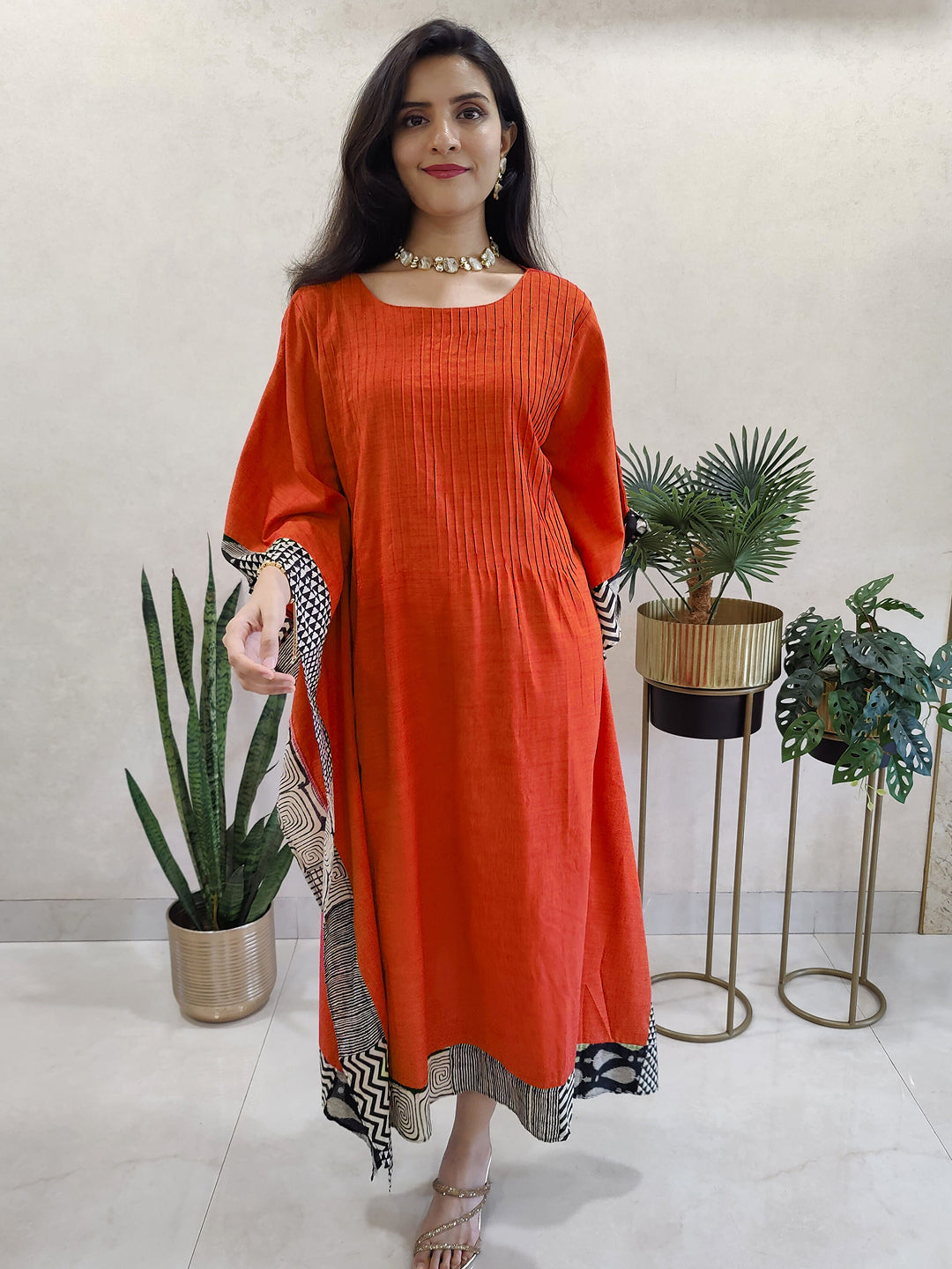 Cotton kaftan dress