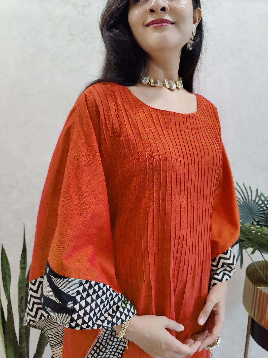 Cotton kaftan dress