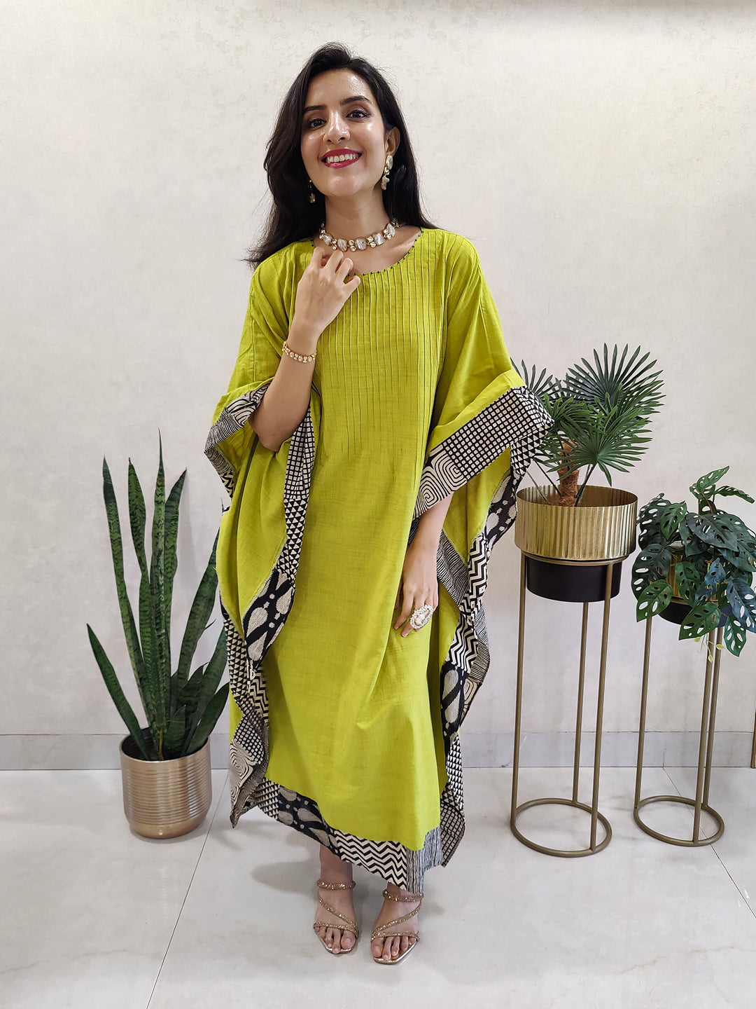 Cotton kaftan dress