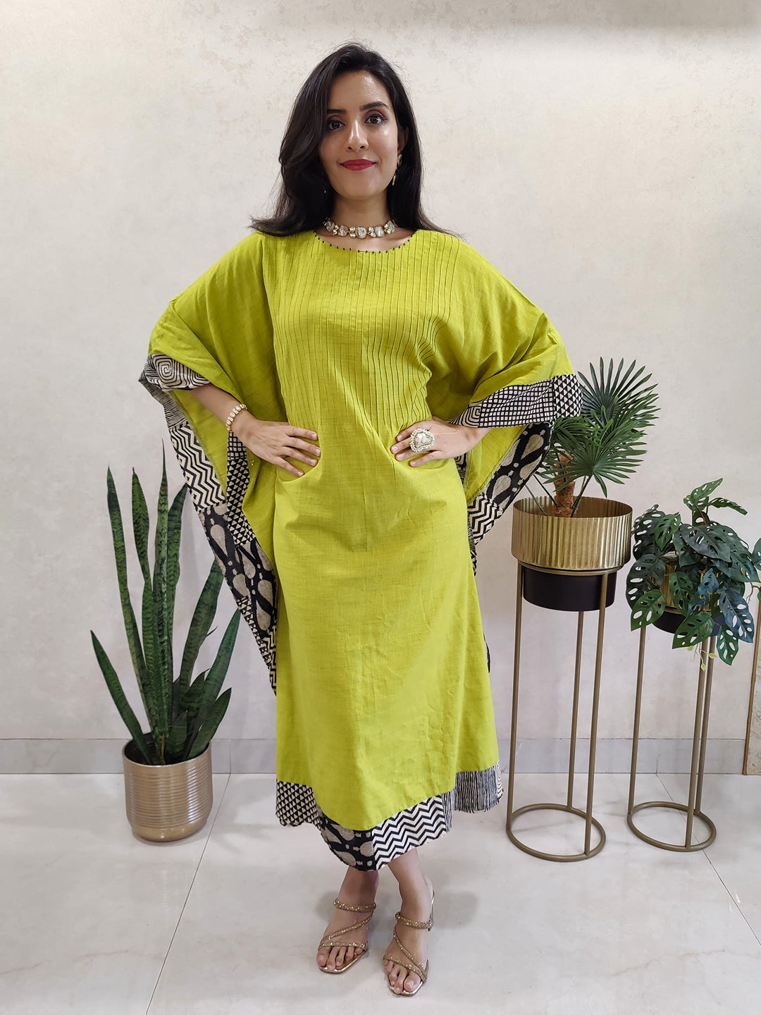 Cotton kaftan dress