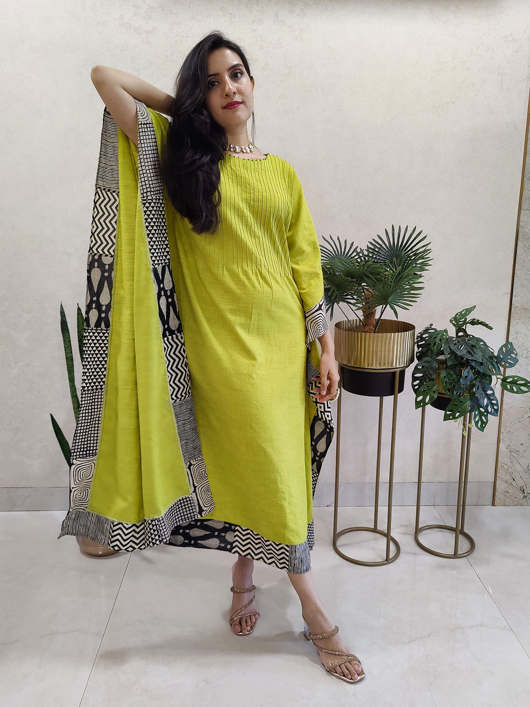 Cotton kaftan dress
