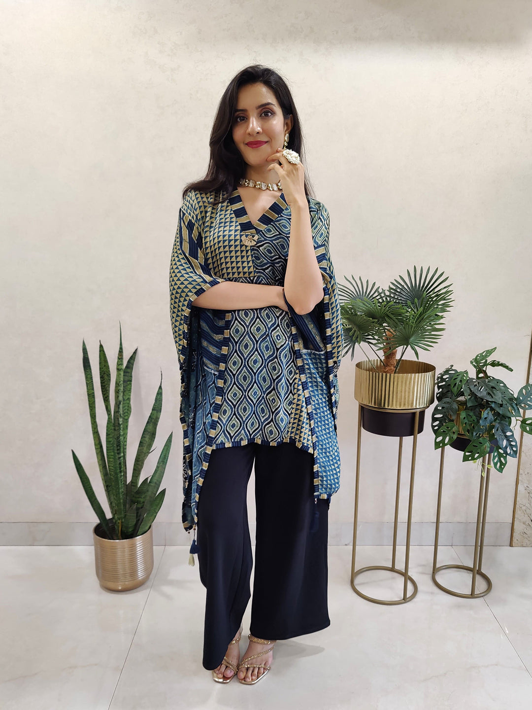 Ajarakh kaftan kurta