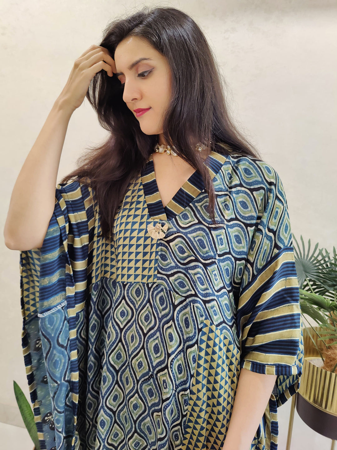 Ajarakh kaftan kurta
