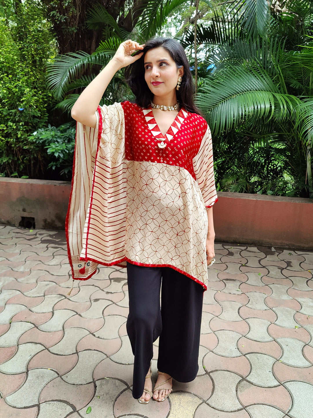 Ajarakh kaftan kurta