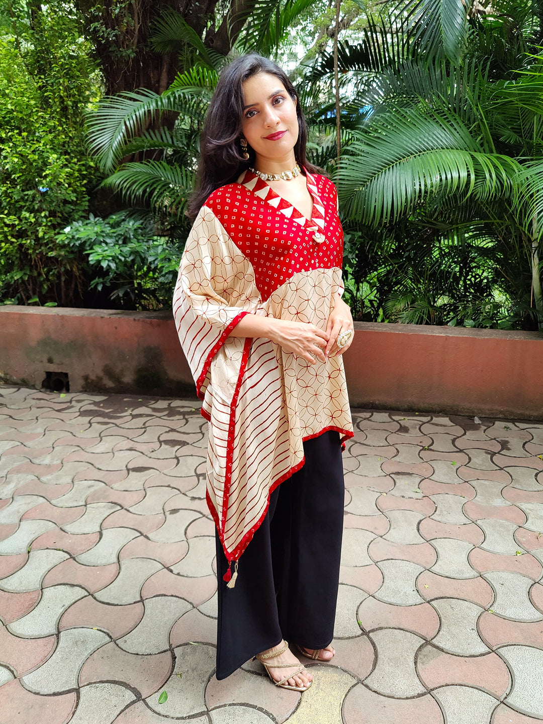 Ajarakh kaftan kurta