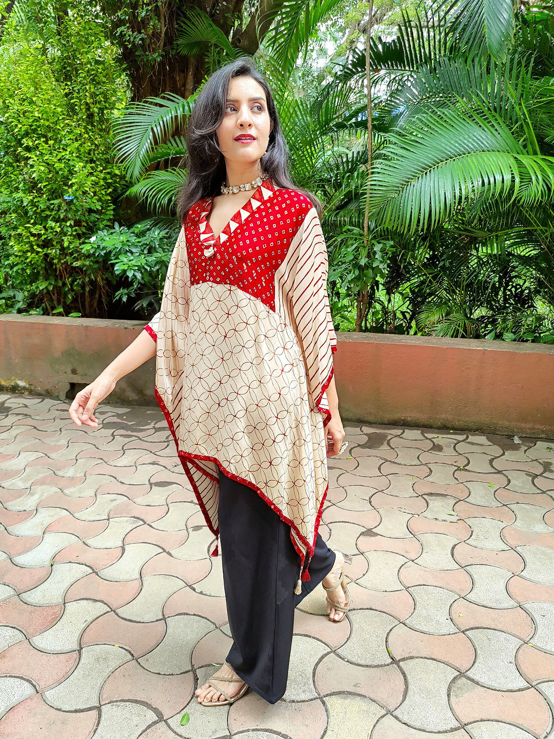 Ajarakh kaftan kurta