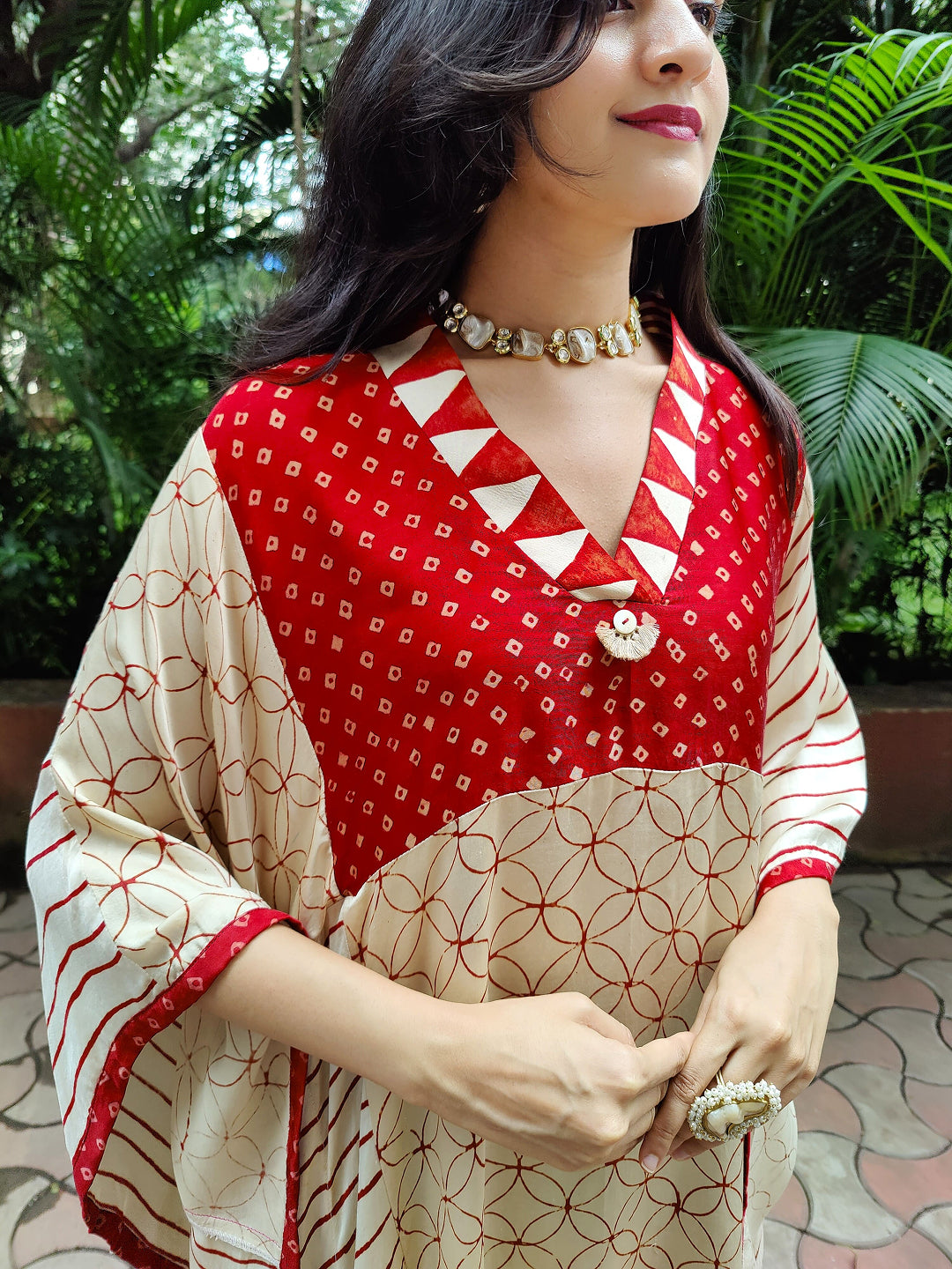 Ajarakh kaftan kurta