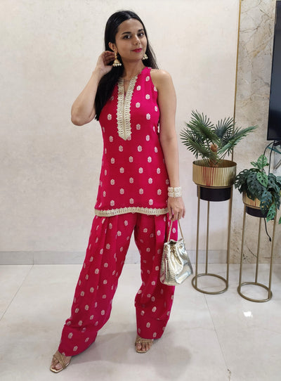 Hot pink salwar set