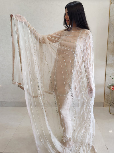 Statement pearls dupatta set