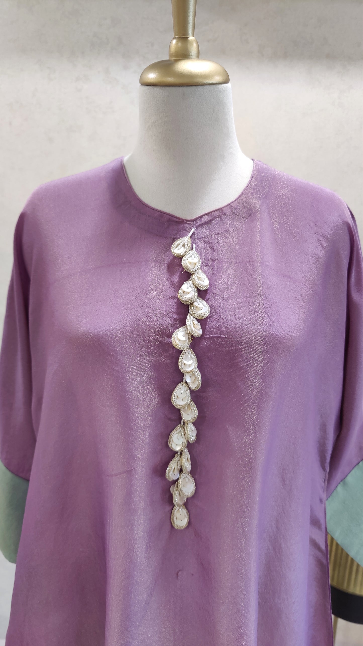 Shaded shimmer asymmetric kurta