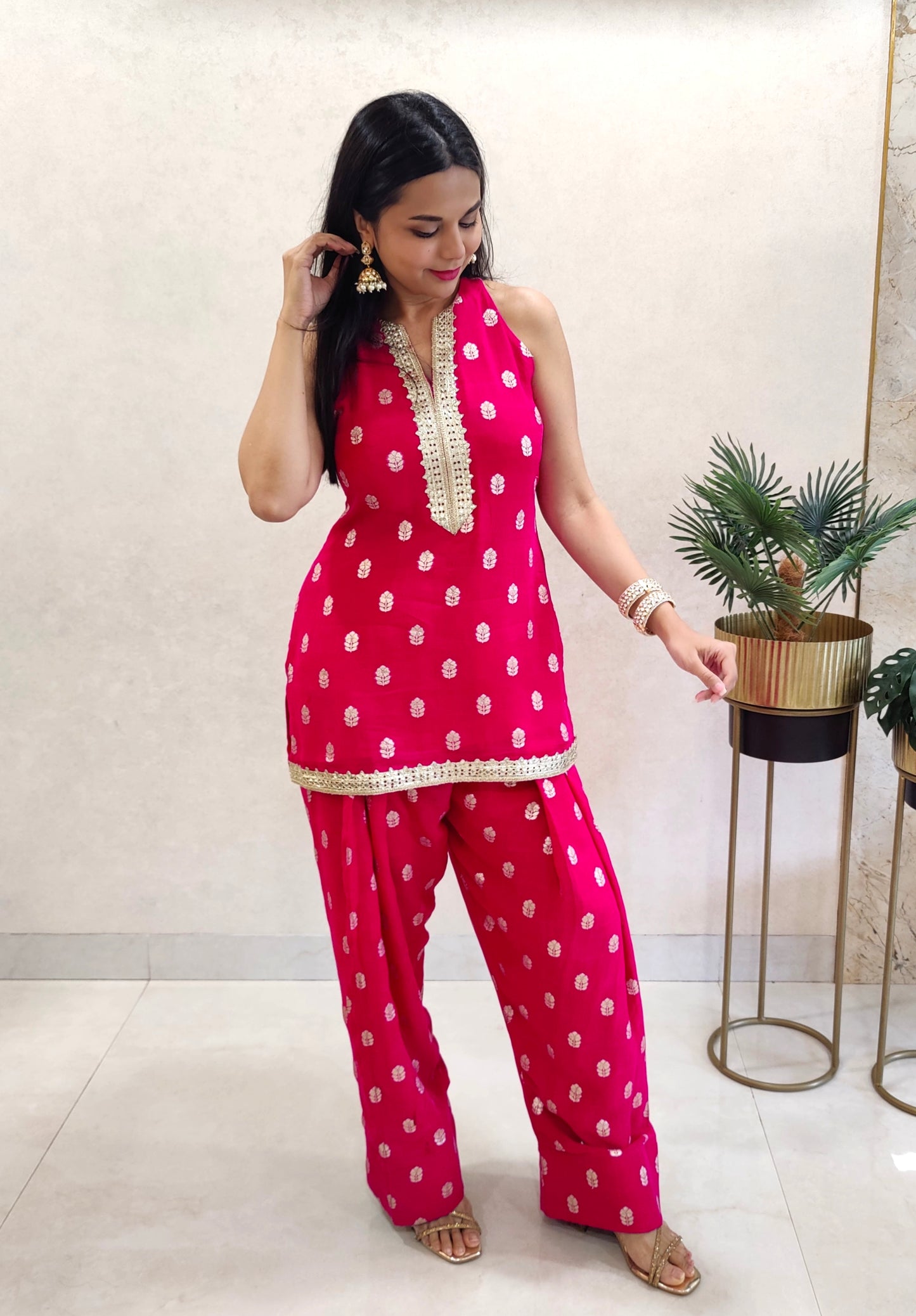 Hot pink salwar set