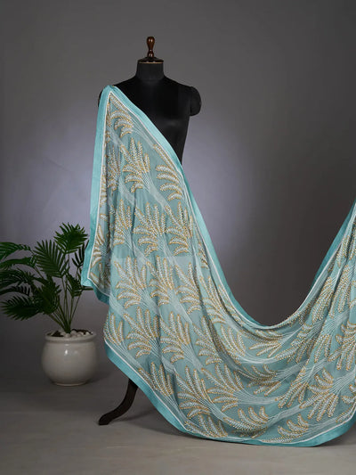Statement hertiage blue dupatta