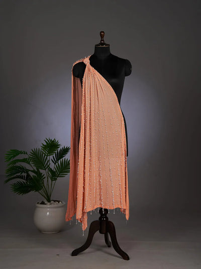 Statement hertiage peach dupatta