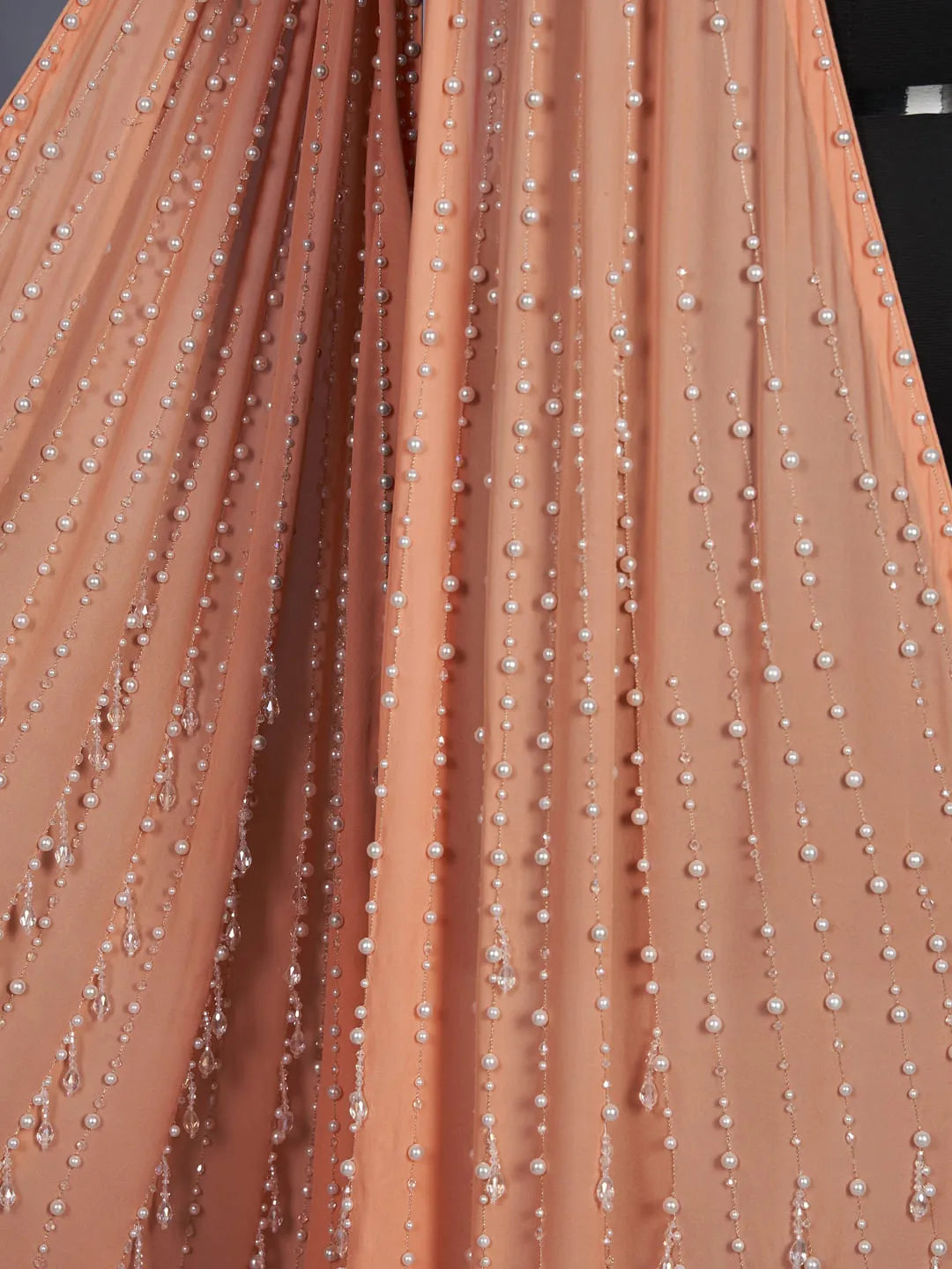 Statement hertiage peach dupatta