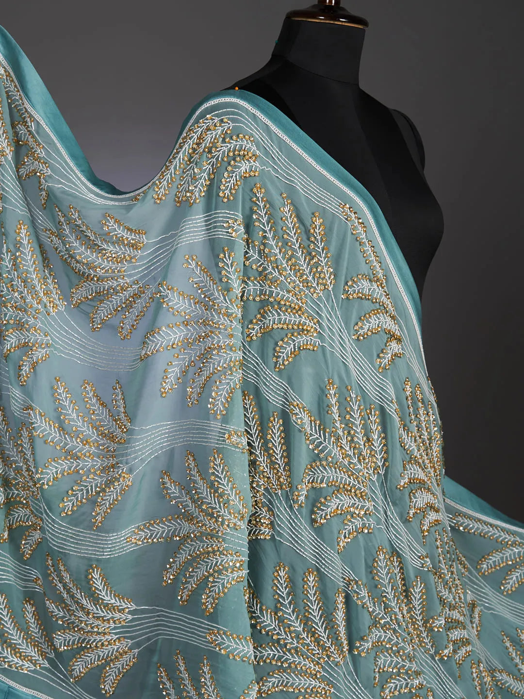 Statement hertiage blue dupatta