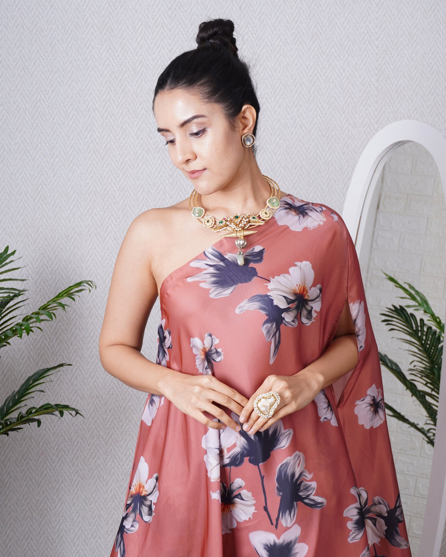 Mocha One Shoulder Co-ord Set