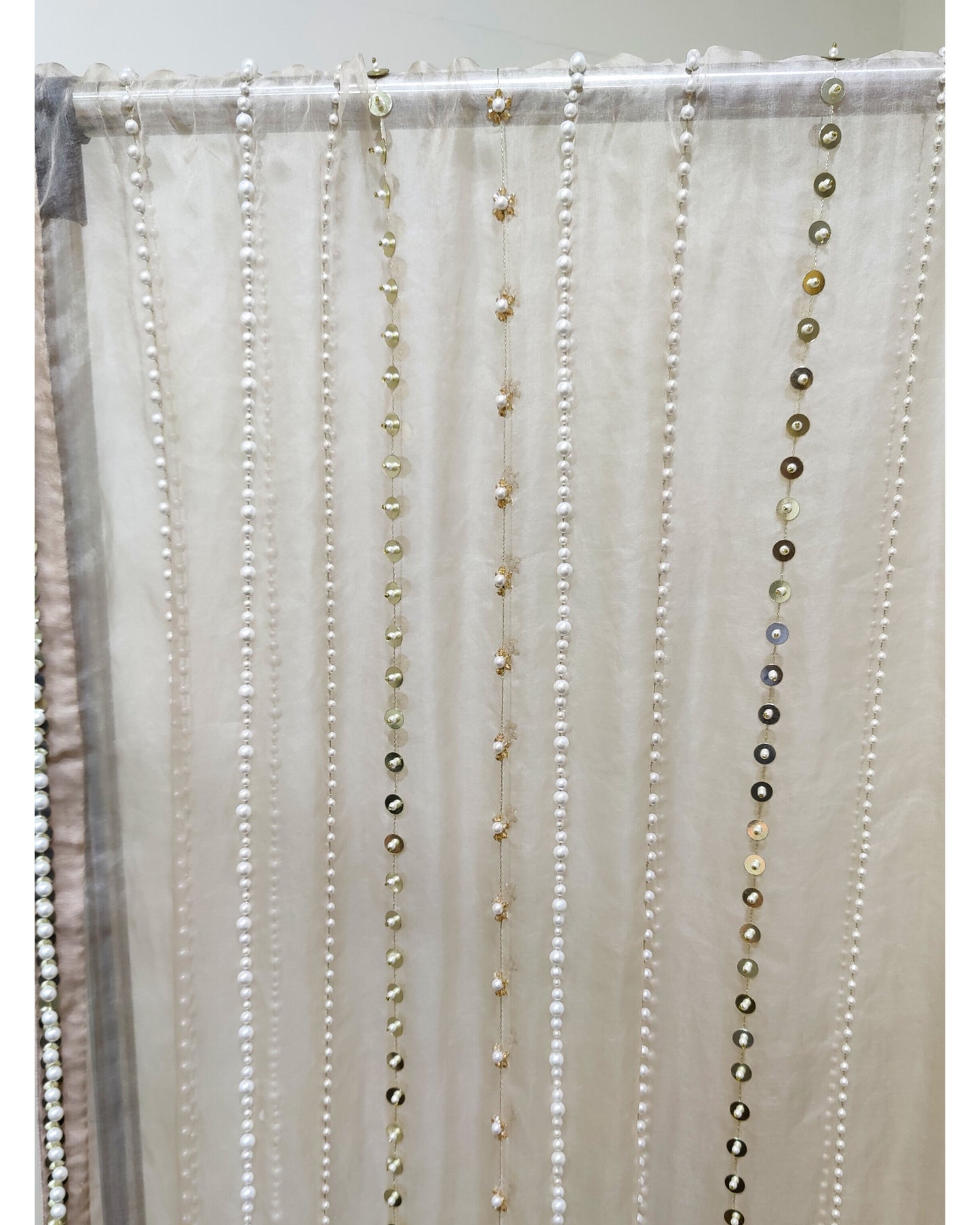 Statement pearls dupatta set