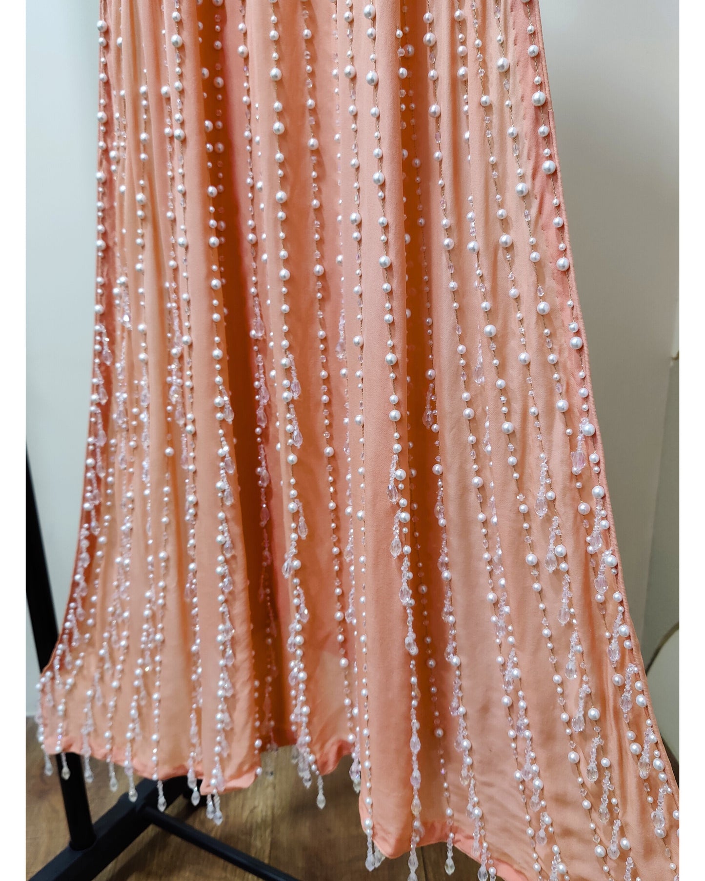 Statement pearls dupatta set