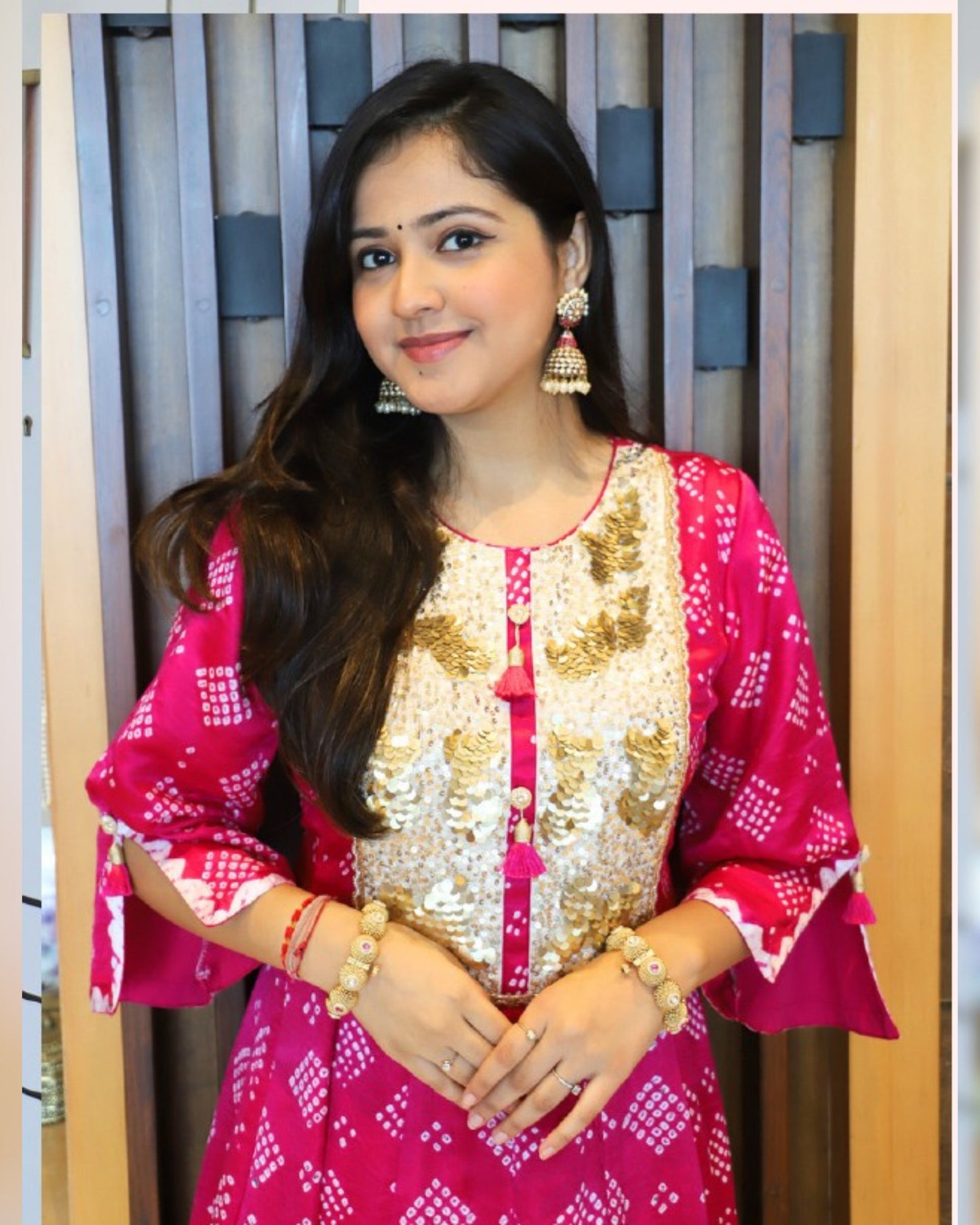 Bandhani & Farsi pant set