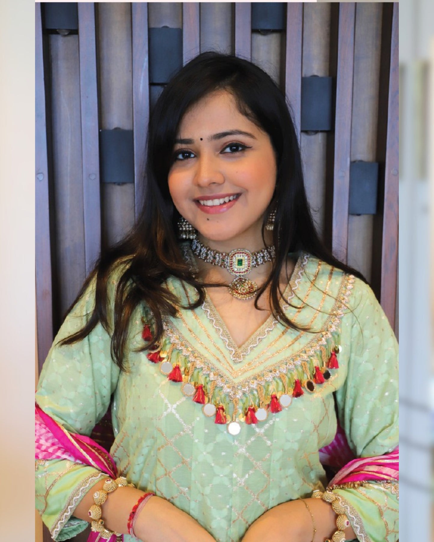 Short kurta mirror set