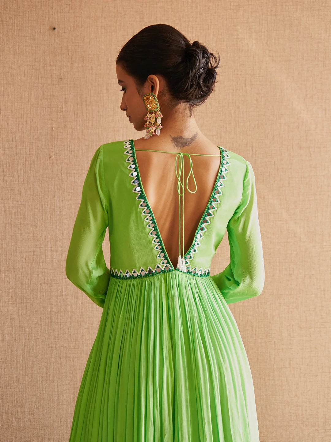 Light Green Anarkali Set