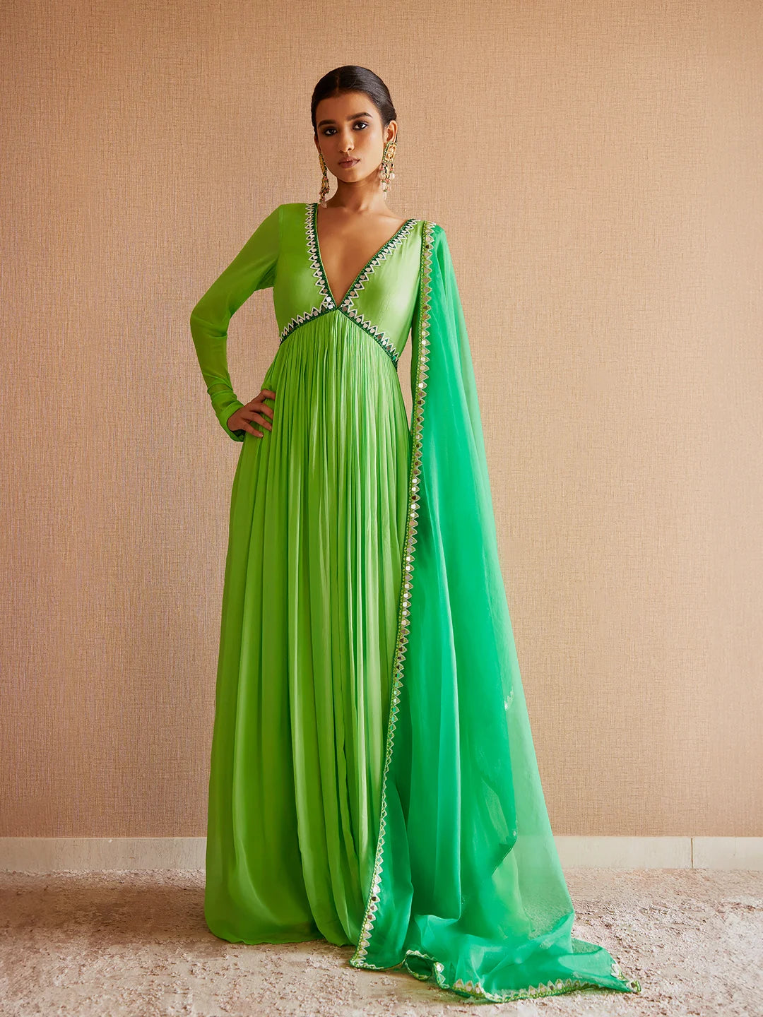 Light Green Anarkali Set