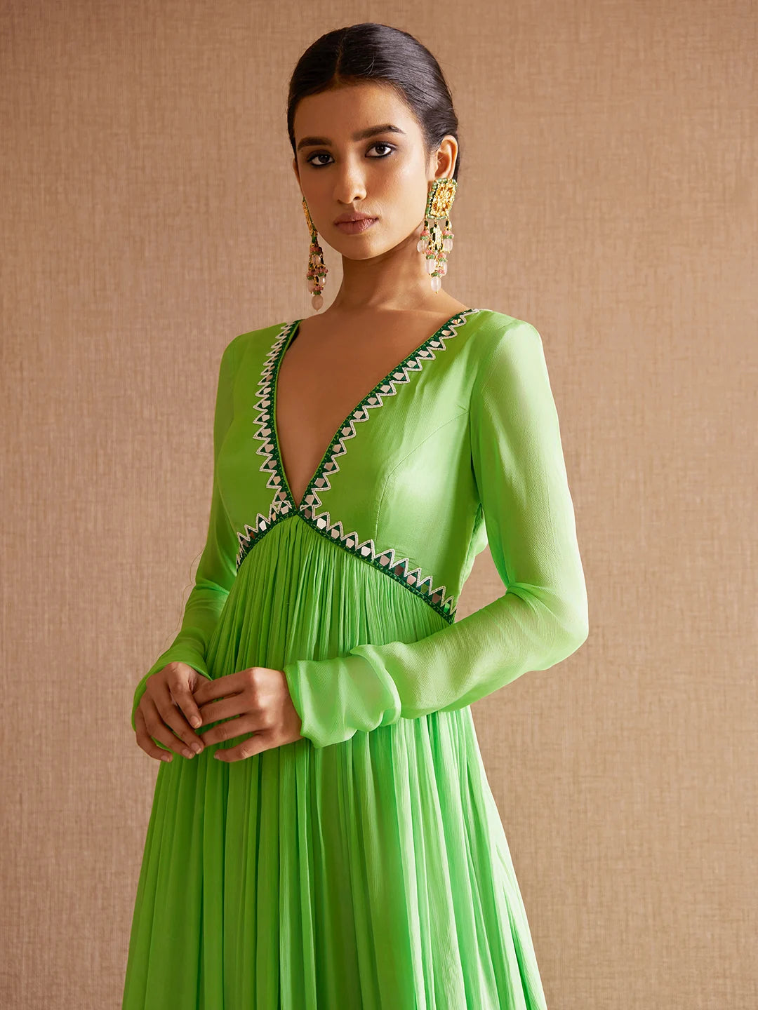 Light Green Anarkali Set
