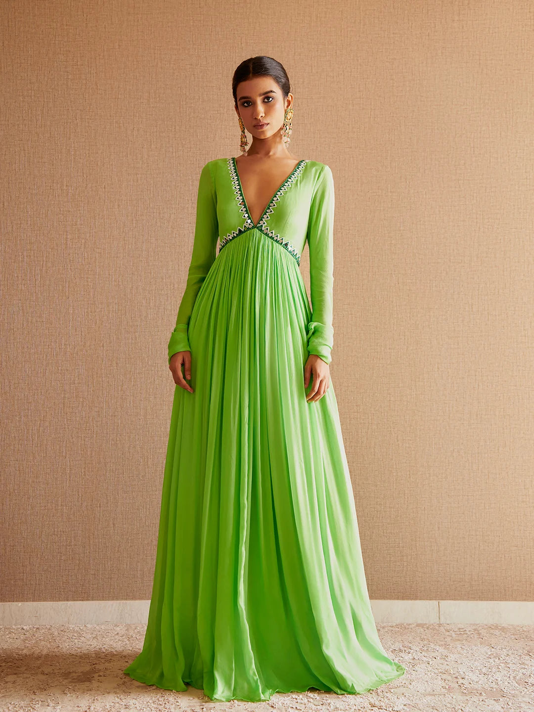 Light Green Anarkali Set
