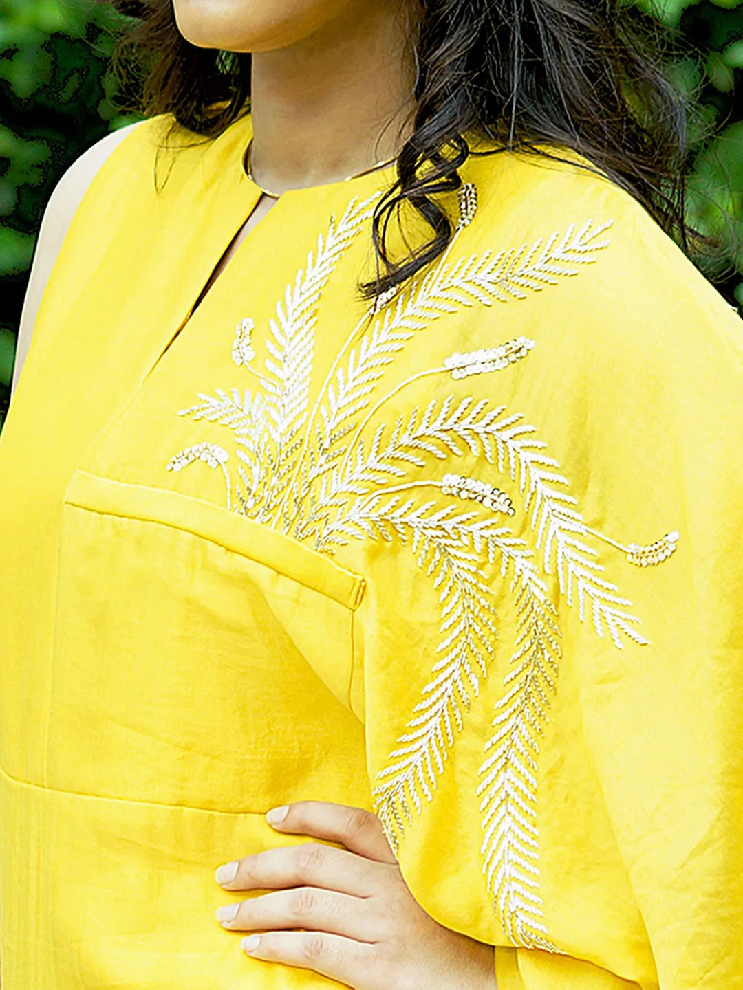 Contemporary mustard kurti